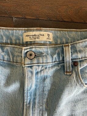 Abercrombie & Fitch Light Blue High-Rise Straight Jeans